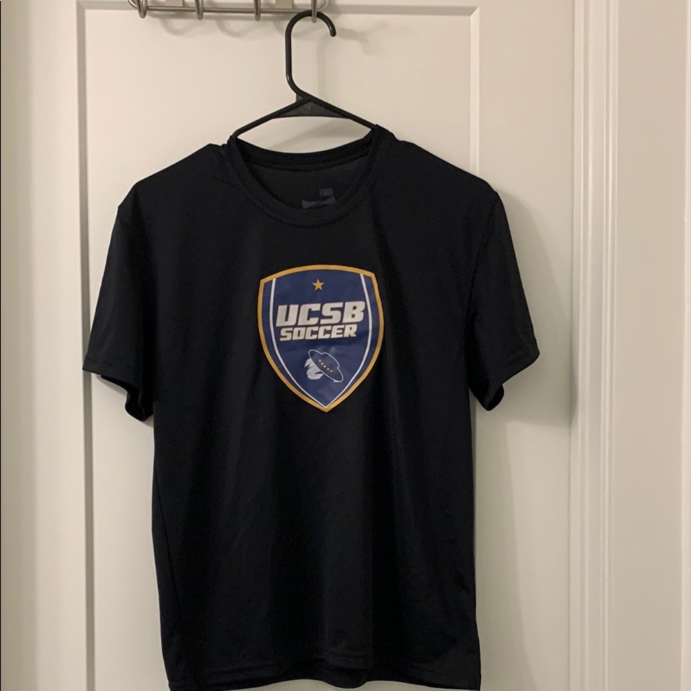 Black Short Sleeve Tee with Shield Logo